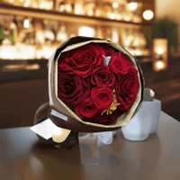 【全国配送可能・送料無料】 12本のバラの花束 （プリザーブドフラワー）