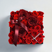 【全国配送可能・送料無料】 33本の薔薇が詰まったフラワーボックス （プリザーブドフラワー）