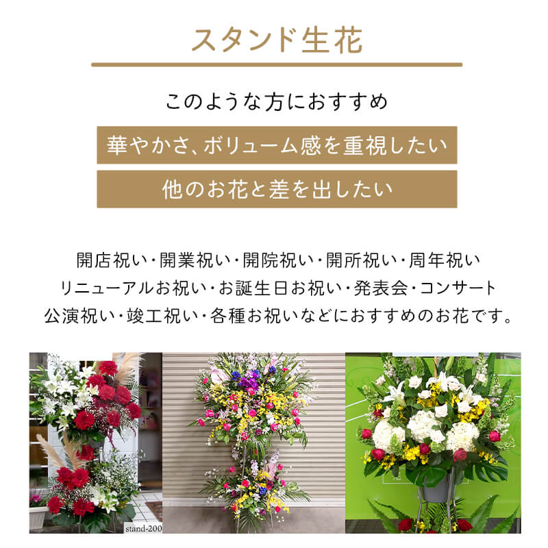 スタンド生花 L [お届け可能エリア：豊橋市・浜松市]