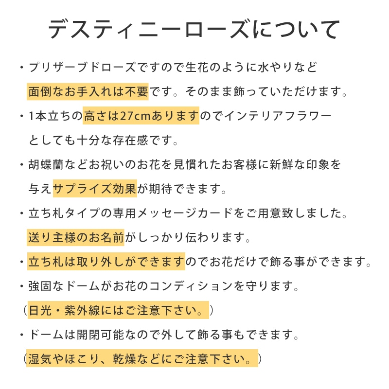 【全国配送可能・送料無料】 デスティニーローズ 【１本立ち】 プリザーブドフラワー