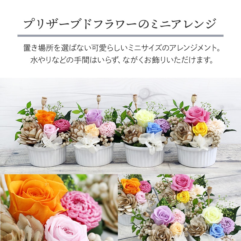 【全国配送可能・送料無料】  大切なペットに捧げるアレンジギフトセット - 選べるお花とお線香（ディズニー） - （プリザーブドフラワー）