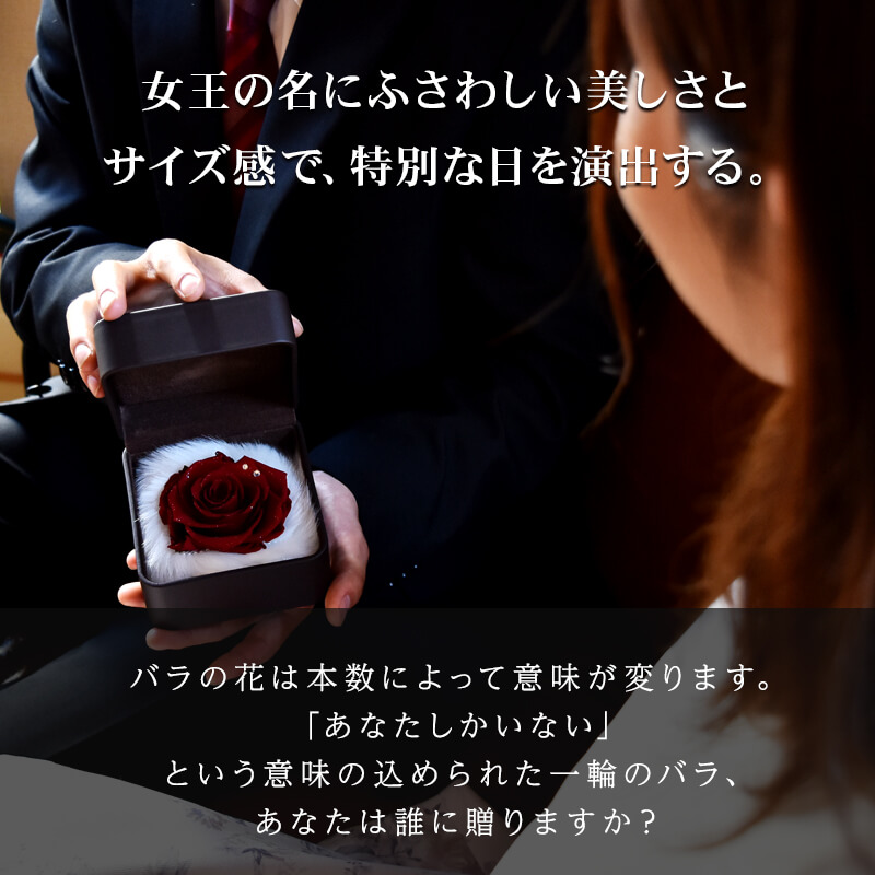 【全国配送可能・送料無料】 ダイヤモンドローズ [Lレザー] プリザーブドフラワー