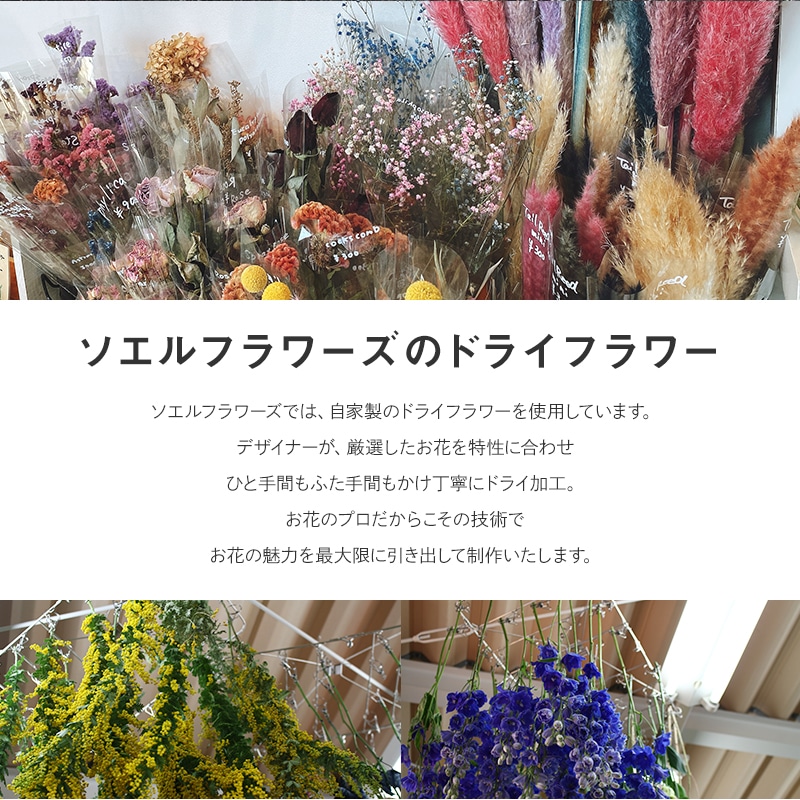【全国発送可能・送料別】ドライフラワースワッグ S