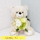【全国配送可能・送料無料】 クマちゃんのミニブーケ （プリザーブドフラワー）