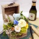 【全国配送可能・送料無料】 ウッドボックス [M] （プリザーブドフラワー）