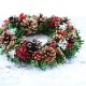 【全国配送可能・送料無料】  モミの木クリスマスリース （プリザーブドフラワー）